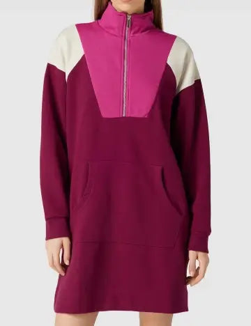 JCSAFINE HALF ZIP Casual Dress Magenta Pink